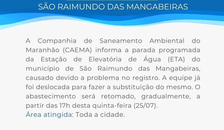 SÃO RAIMUNDO DAS MANGABEIRAS - 25.07