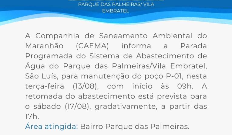 SÃO LUÍS  PARQUE DA PALMEIRAS / VILA EMBRATEL - 12.08