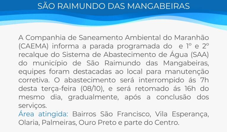 SÃO RAIMUNDO DAS MANGABEIRAS - 07.10