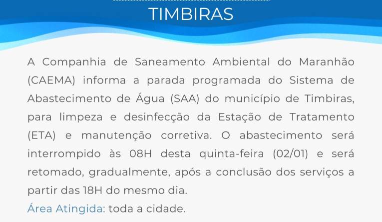 TIMBIRAS - 01/01