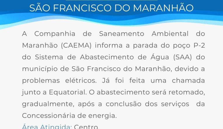 SÃO FRANCISCO DO MARANHÃO - 04/01