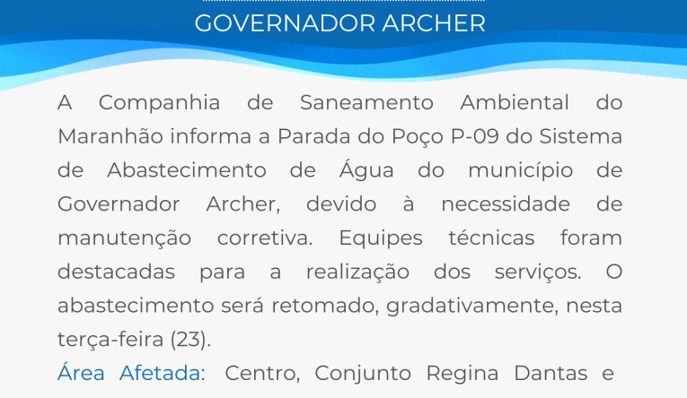 GOVERNADOR ARCHER - 18.09
