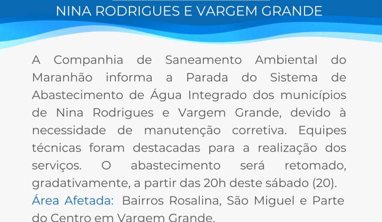 NINA RODRIGUES E VARGEM GRANDE - 19.09