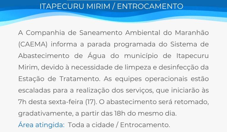 ITAPECURU MIRIM / ENTROCAMENTO - 15.10