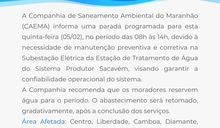 SÃO LUÍS / SISTEMA SACAVÉM - 03.02